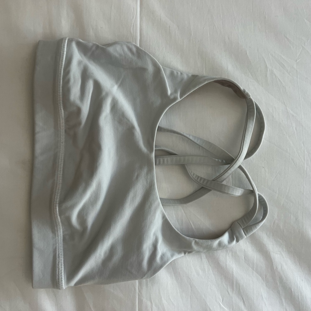 Lululemon Athletica White Seamless Sports Bra